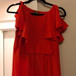 Red Ali Ro silk dress